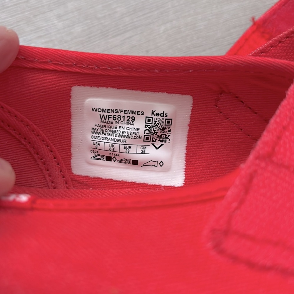 Keds Platform Mary Jane Red Canvas Sneakers size 8 - Picture 12 of 12